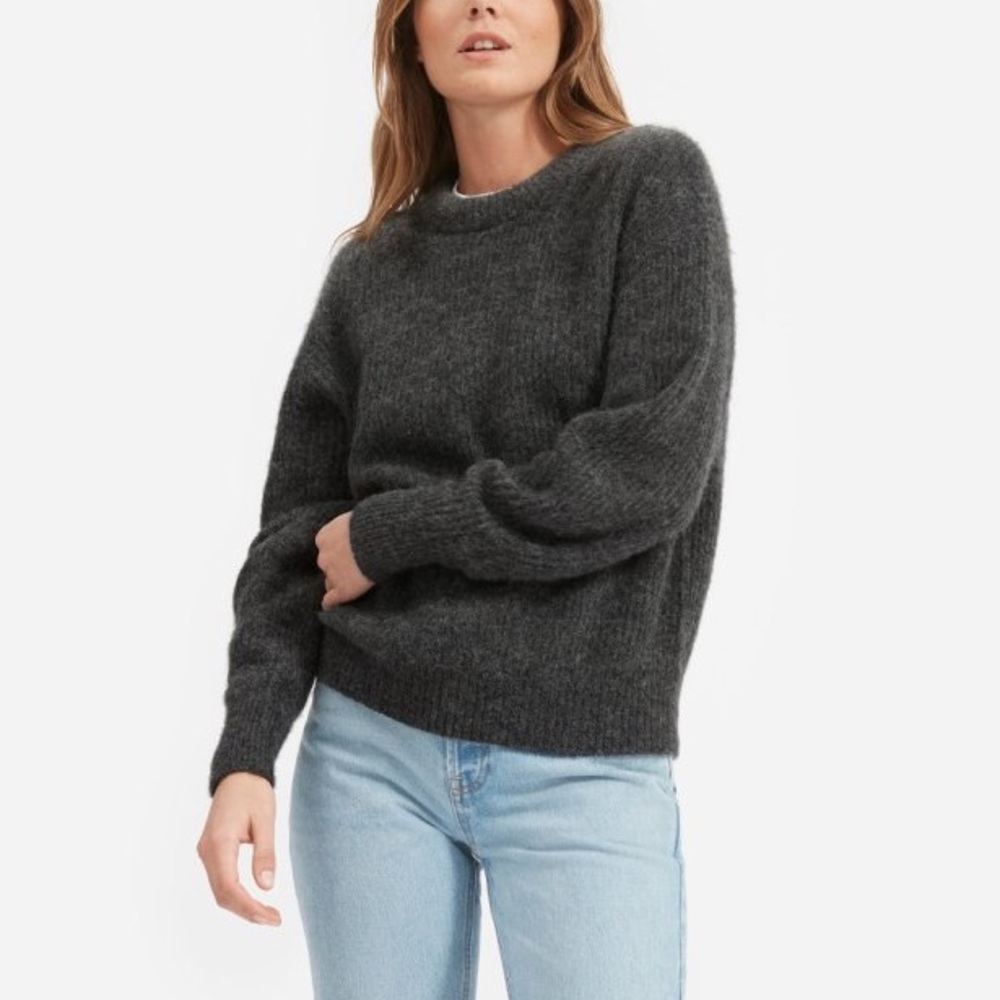 Everlane Oversized Alpaca Crew - Charcoal XL